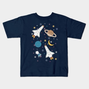 Space Planets Star intergalactic adventure Kids T-Shirt